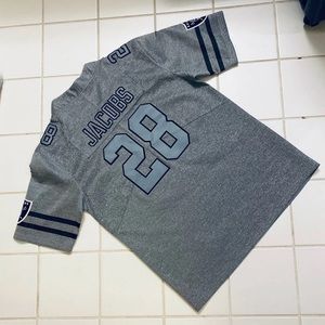 Retl$170 Lg New Raiders top Jersey silver